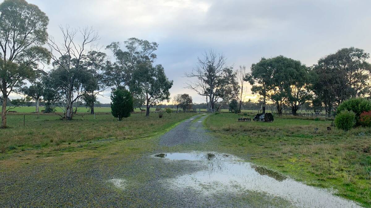 CHILLY: A rain soaked property in St Helens Plains. Picture: ALISON FOLETTA