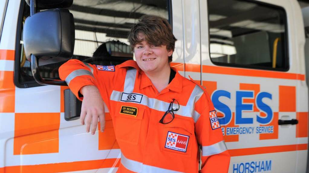 ASSESS: VICSES Horsham volunteer, Zen Wearne has been a volunteer since he was 15 and is driven by the need to help people. Picture: CONTRIBUTED