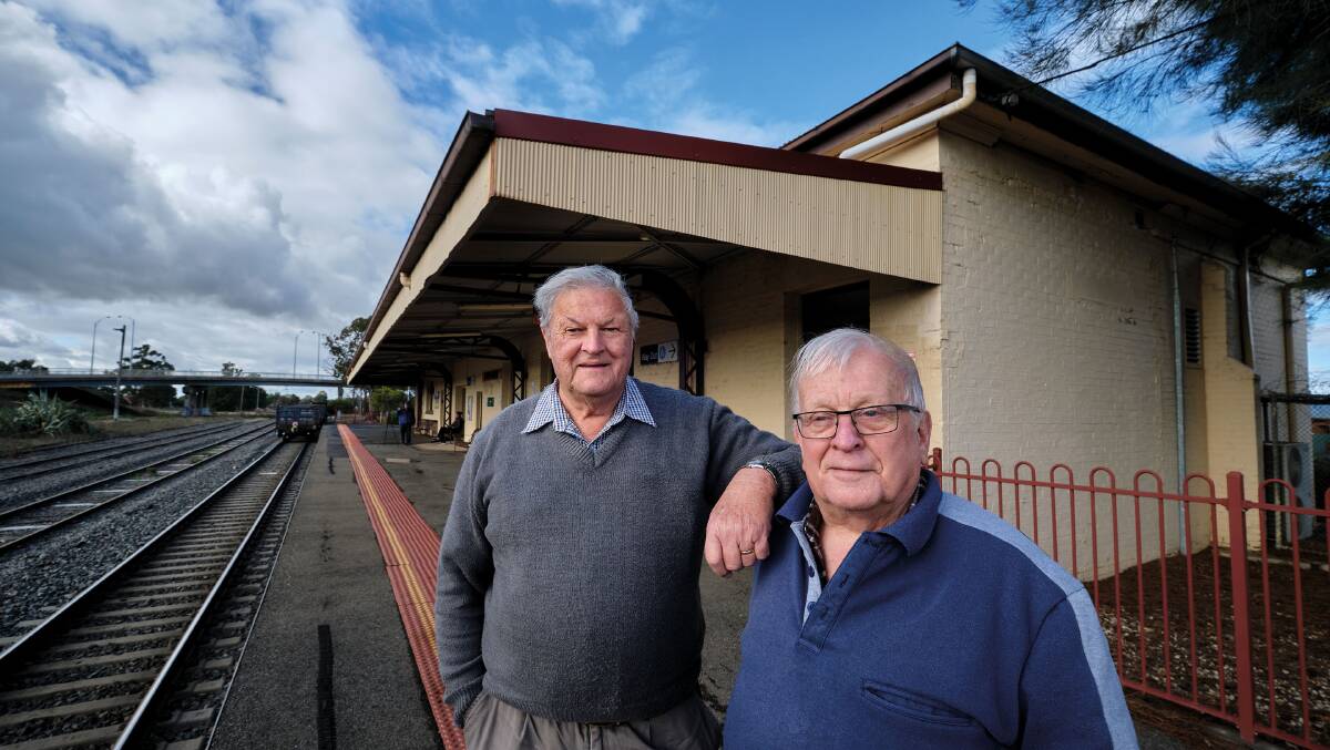 RAIL TALE: Stan Bolwell and Tony Ward are retired train drivers. Mr Bolwell spoke to author Adam McNicol about his experiences. Picture: CONTRIBUTED