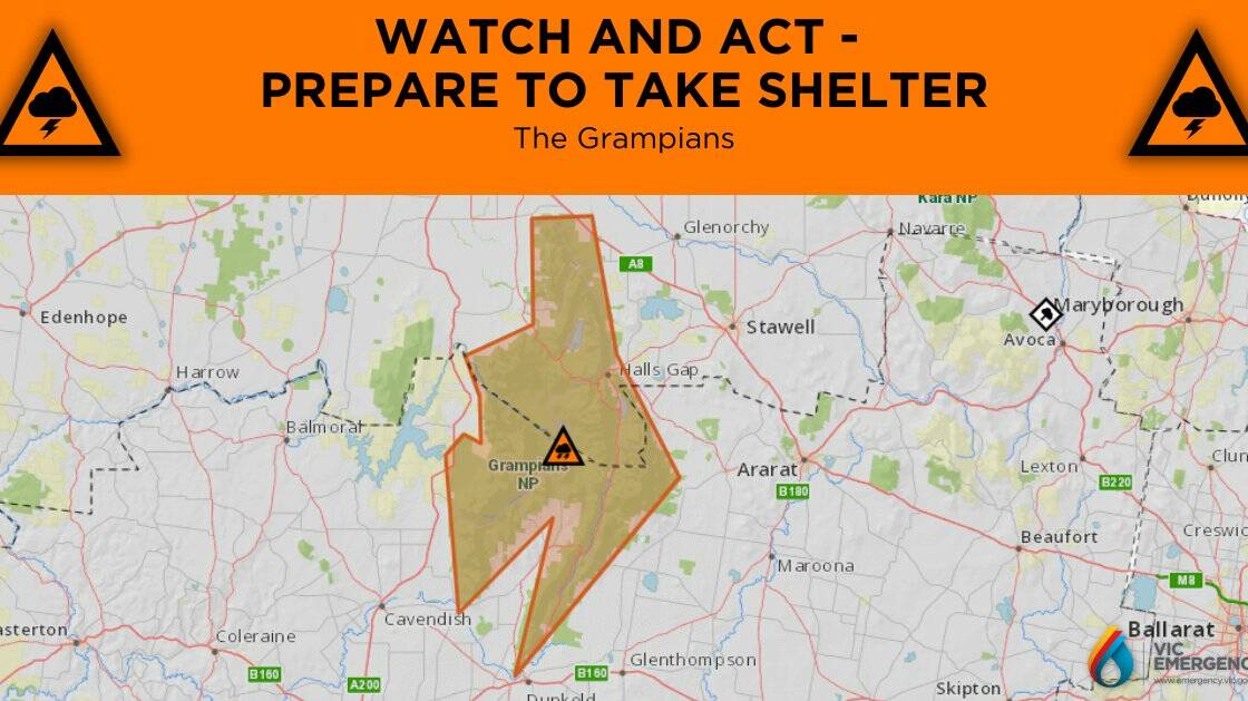 PREPARE: A watch and act warning has been issued for the Grampians National Park. Picture: VICEMERGENCY