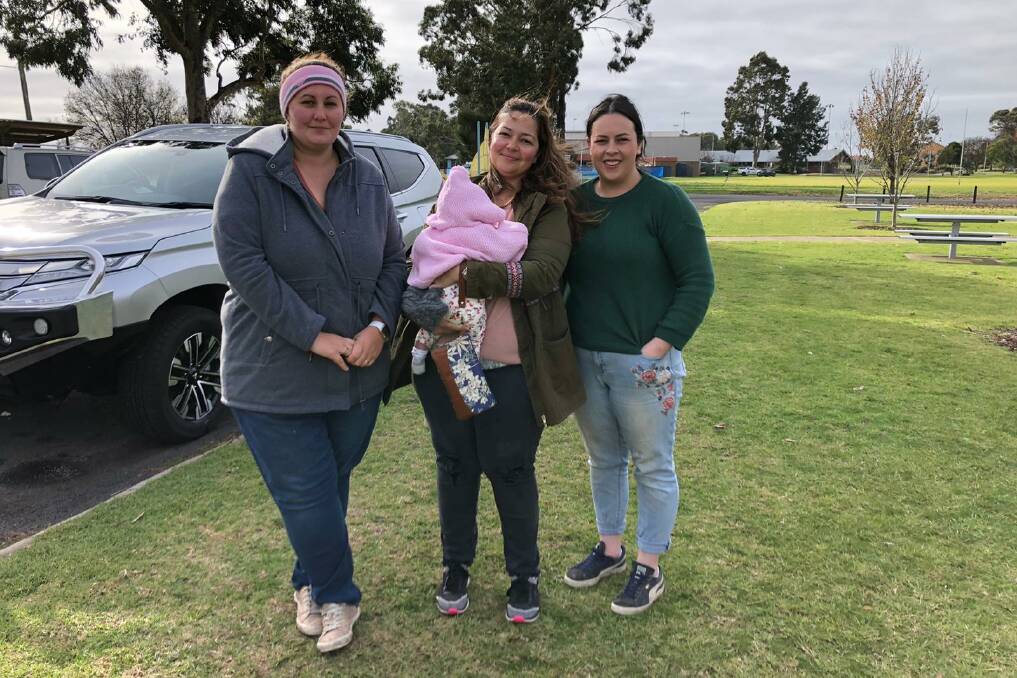 CHILDCARE: Edenhope mothers Bryony Futerieal, Shelley Hartle and Alysha Jacobson are among those who signed onto an open letter presented to West Wimmera Shire Council. Picture: CONTRIBUTED