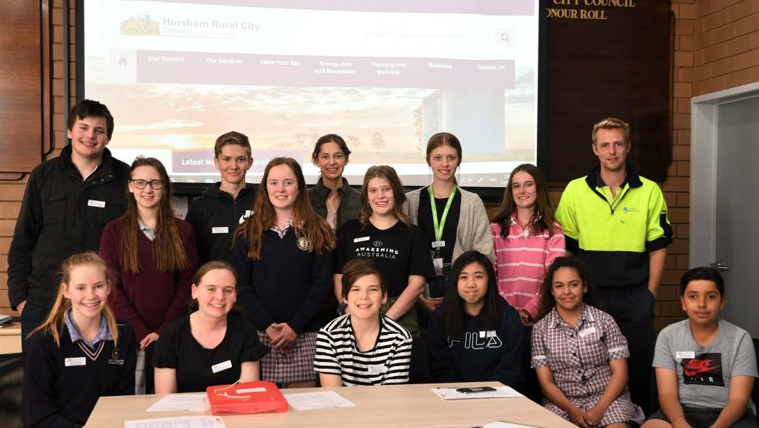 YOUNG PEOPLE: Horsham's inaugural youth council, formed in 2019. Picture: FILE