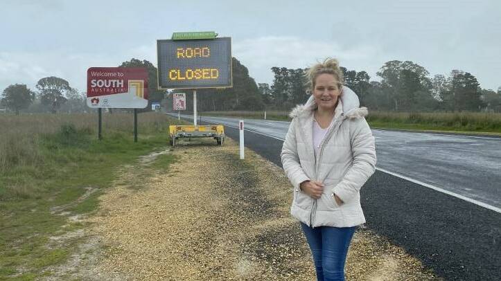 CONCERNS: Paula Gust at the South Australian border in 2020. Picture: FILE