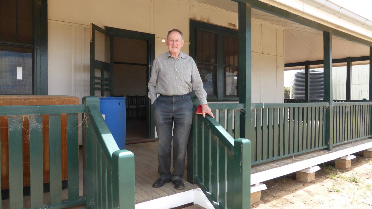 REOPENING: Roger Meyer, coordinator of the refurbishment project, outside the Nhill Aeradio building Picture: CONTRIBTUED