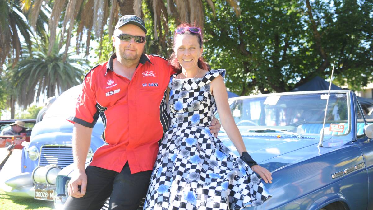 CARS: Horsham's Phil and Jan Barnard with their Buick Convertible 1964 at the 2018 Wimmera Against Cancer in Kids car and bike show. Picture: FILE