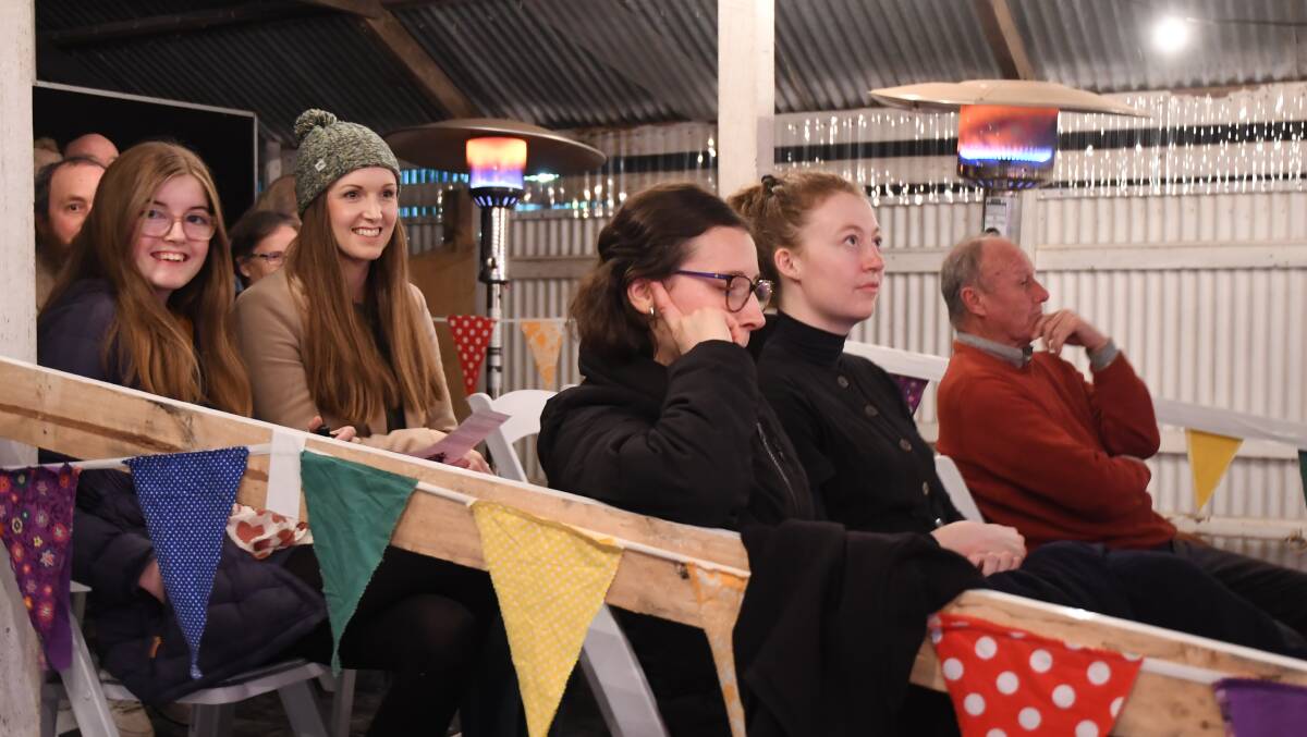AUDIENCE: Attendees were treated to a warm, intimate screening of the film at Maydale Reserve's Cattle Shed. Picture: ALEX DALZIEL