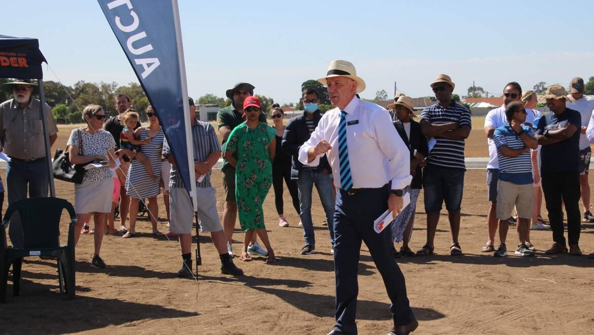 UNDER THE HAMMER: Harcourts Horsham auctioneer Tim Coller said demand for building allotments has reached an all time high. Picture: CONTRIBUTED