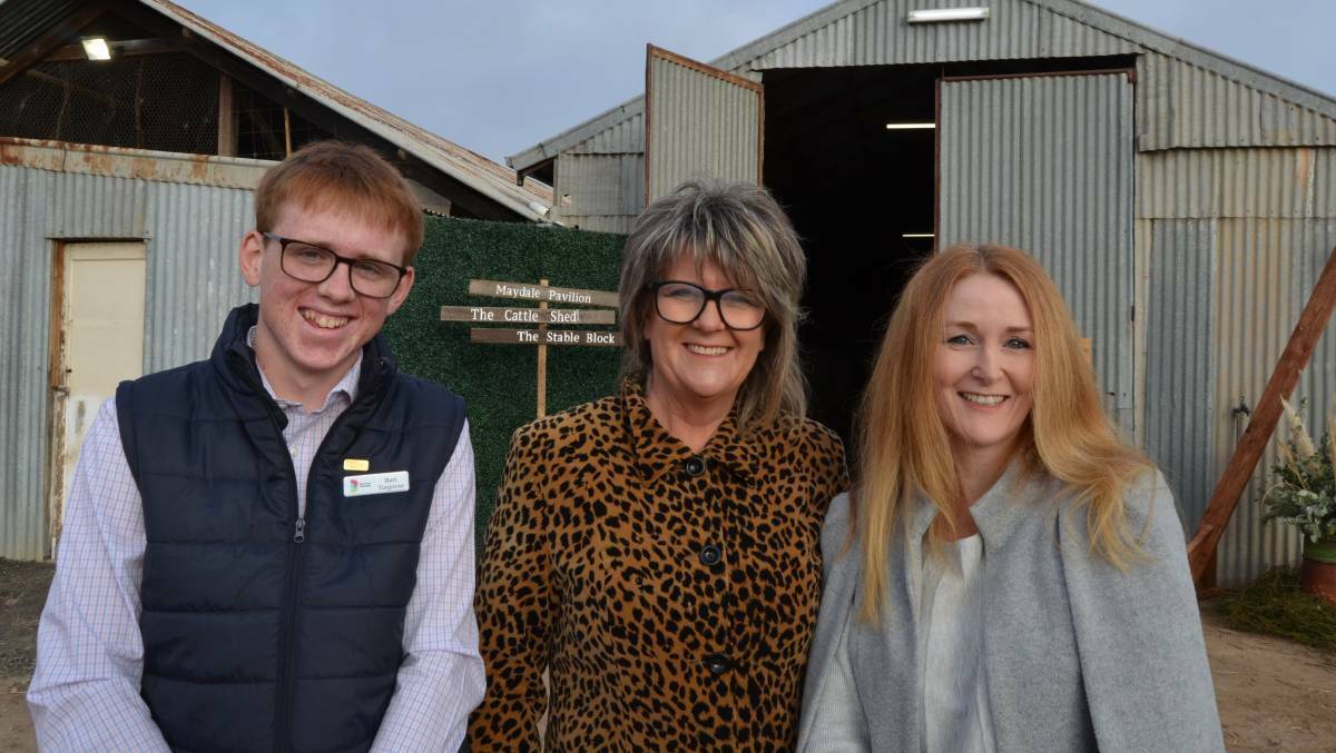 BUSINESS: West Vic Business cadet Bart Turgoose, Horsham Ag Society secretary Andrea Cross and West Vic Business ambassador Stacy Taig. Picture: FILE