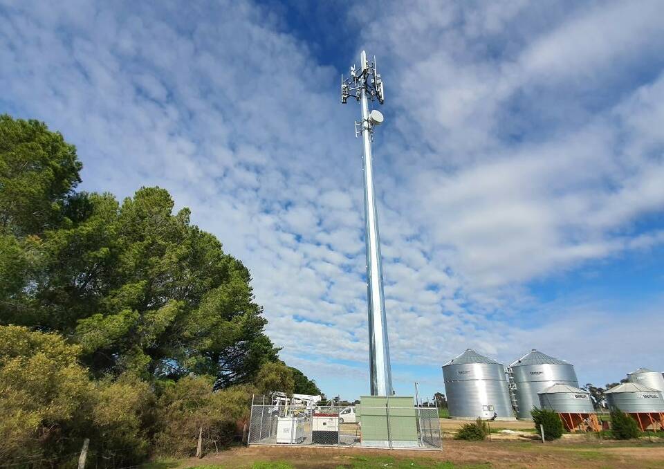 COVERAGE: The new Optus mobile tower in Toolondo. Picture: CONTRIBUTED