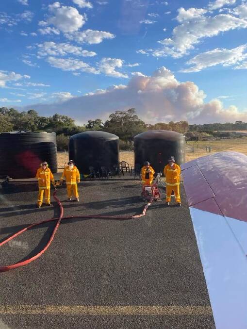 BLAZE: Aircraft and heavy machinery were employed to battle the fire, involving crews from the CFA, Forest Fire Management Vic and South Australia's CFS. Picture: CONTRIBUTED