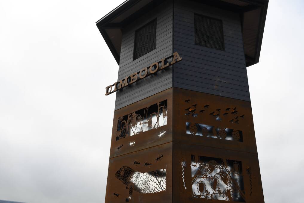 COMMUNITY: The Dimboola tower features local laser cut artwork, and will light up at nighttime. Picture: ALEX DALZIEL