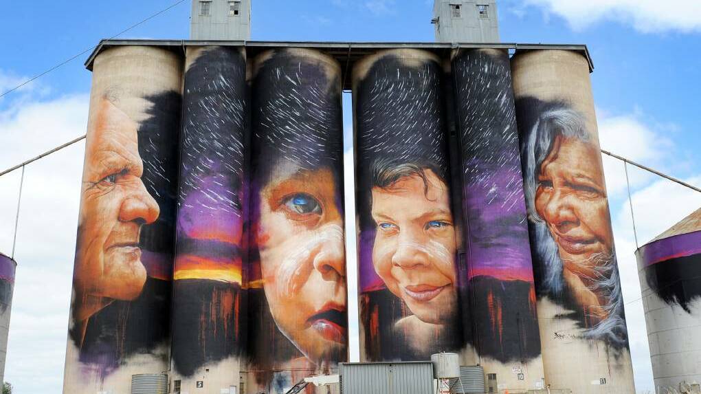 TOURISM: The GrainCorp Sheep Hills silo art by artist Adnate. Picture: FILE