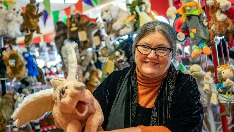 PUPPET MASTER: Julie Finch said her store did not only provide her income, it was also how she socialised and connected to the community. Picture: CONTRIBUTED