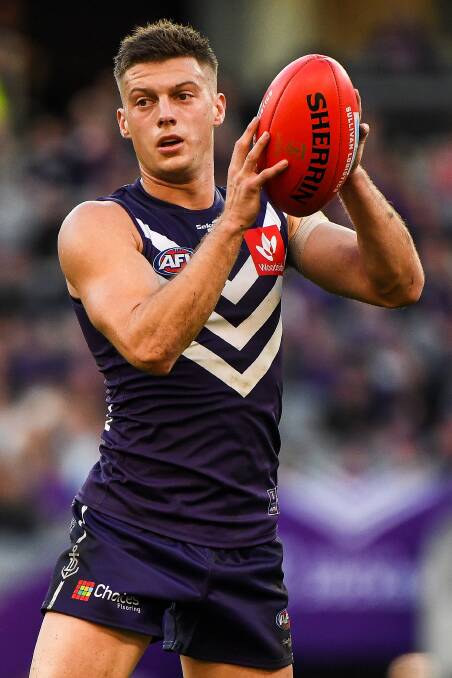 DETERMINED: After his first win against West Coast, Horsham export Darcy Tucker is focused on Fremantle's must-win clash with the Saints. Picture: FREMANTLE FOOTBALL CLUB MEDIA