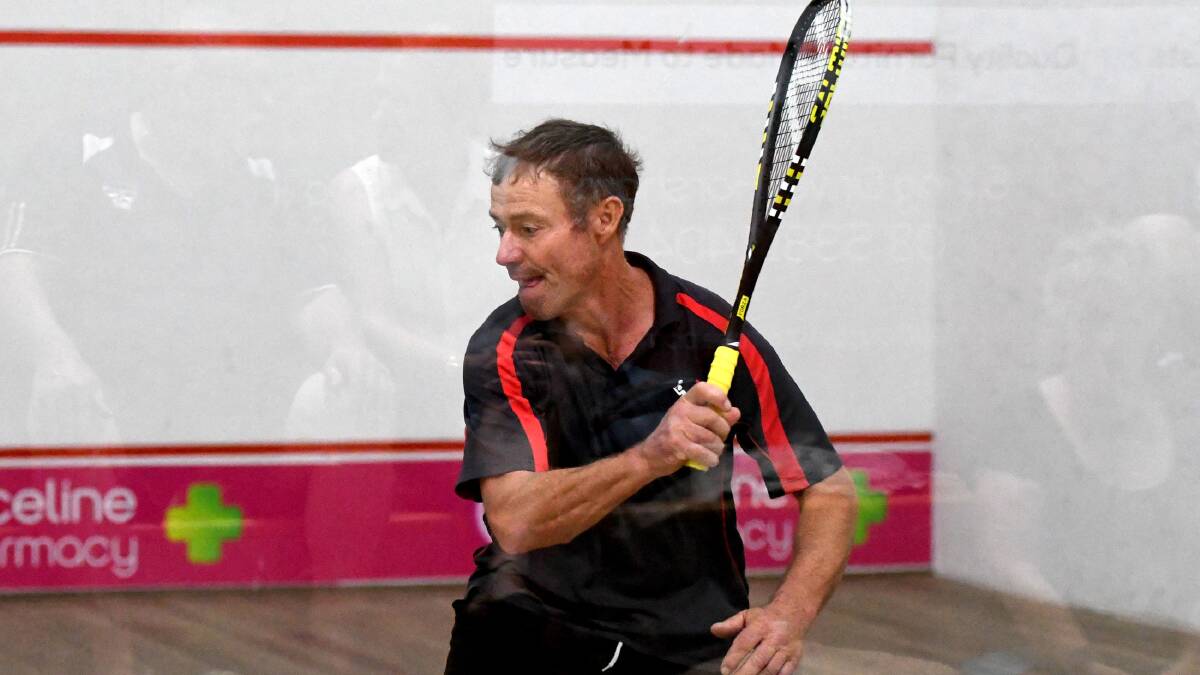 IT'S BACK: Kevin McDonald competes in the Vic Masters Squash Association Championships in 2018. The tournament is set to return to Horsham on July 16 to 18. Picture: FILE