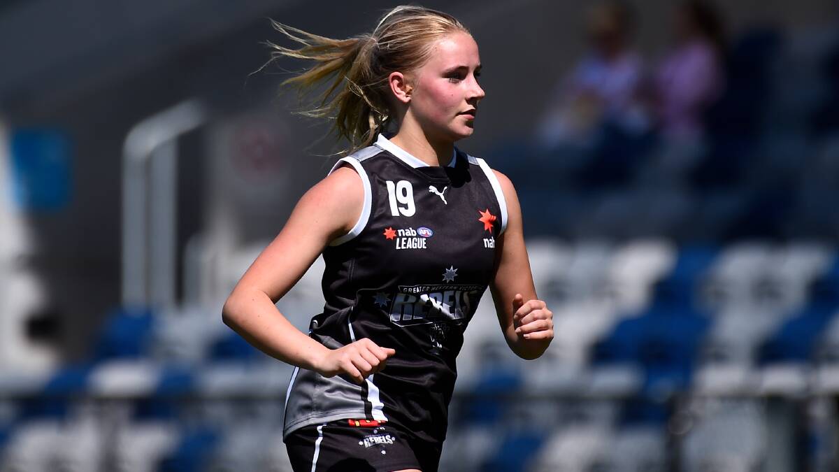 Horsham's Olivia Brilliant on her NAB League Rebels debut against the Western Jets. Picture: ADAM TRAFFORD