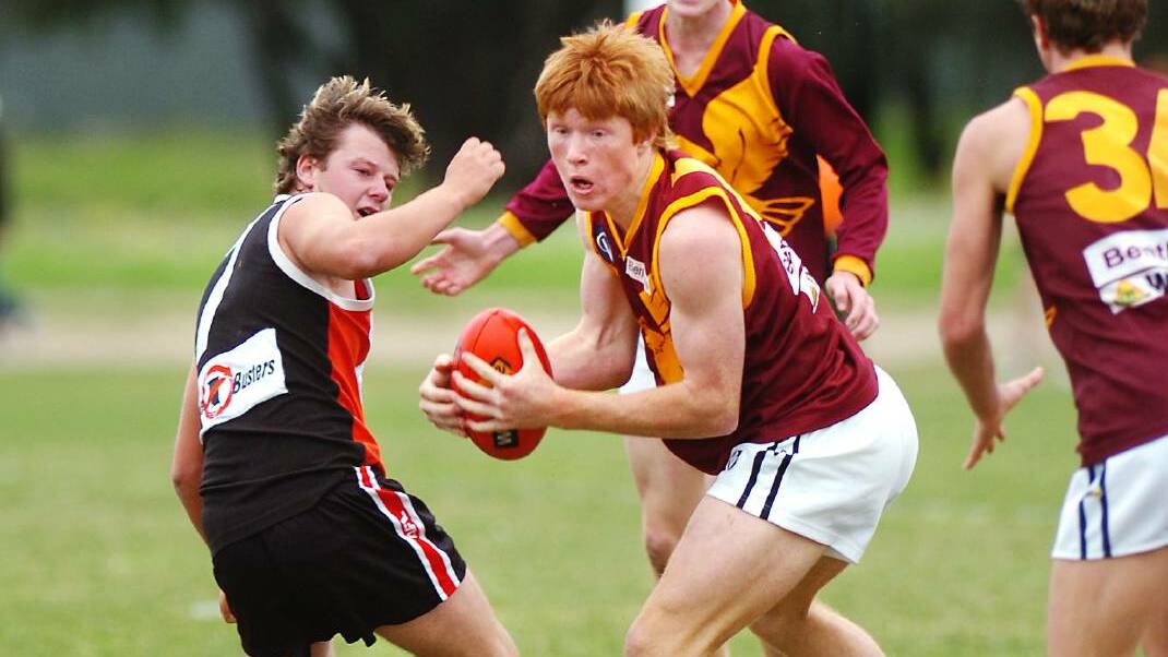 FLASHBACK: A young Kyle Cheney playing for the Warrack Eagles in 2006. The former AFL Demon, Hawk and Crow will play for Warrack in 2022. Picture: FILE