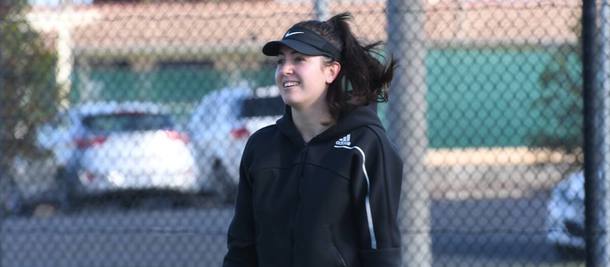 JOY: Romi Miller is a big fan of the social side of tennis. Picture: ALEX BLAIN