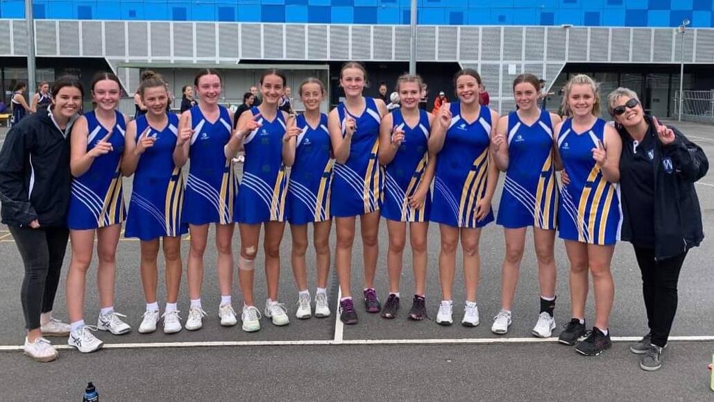 CHAMPIONS: The WFNL Under 15 interleague netball side pose after winning the Golden City Tournament. Picture: CONTRIBUTED
