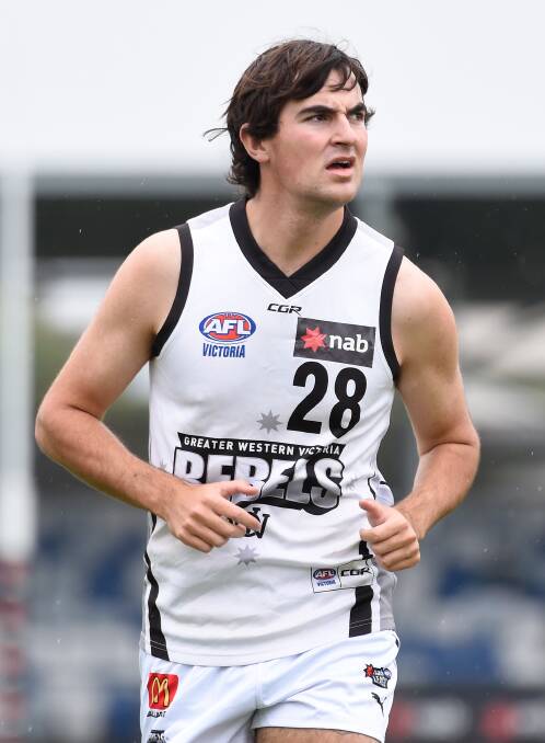 Jacob Hill, pictured here playing in a 2021 GWV Rebels intra-club match, has signed for Harrow-Balmoral for 2022. Picture: ADAM TRAFFORD/BALLARAT COURIER