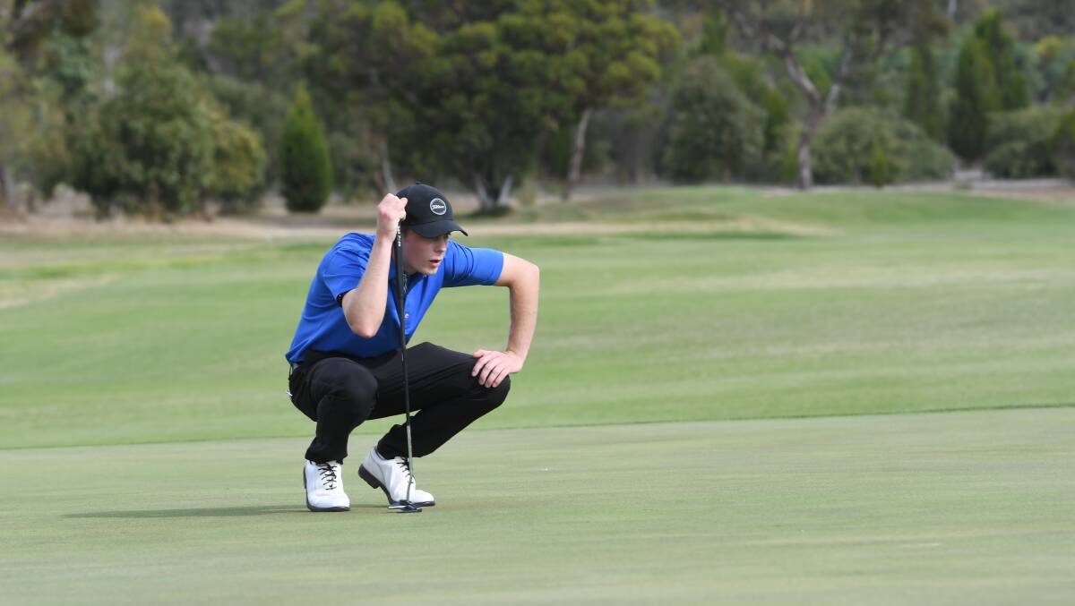 ON THE GREEN: Phoenix Campbell at Horsham Golf Club in May, when the Horsham Golf Club hosted an event run by the Ogilvy Foundation. Picture: ALEX BLAIN