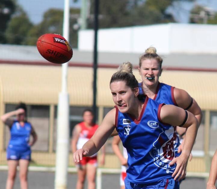 CHASE: Horsham Demons star Liv Jones in action in 2022. Picture: CONTRIBUTED