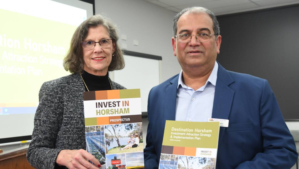 LAUNCH: Horsham Rural City Council mayor Robyn Gulline and chief executive Sunil Bhalla at the event. Picture: ALEX BLAIN