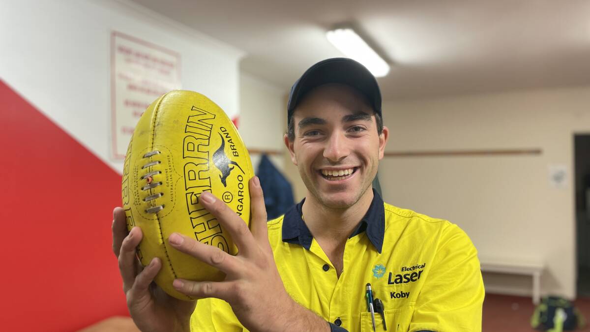 HOMELY: Laker Koby Westerland has been welcomed by the Taylors Lake Football Netball Club since he joined the club at the start of the year. Picture: ALEX BLAIN