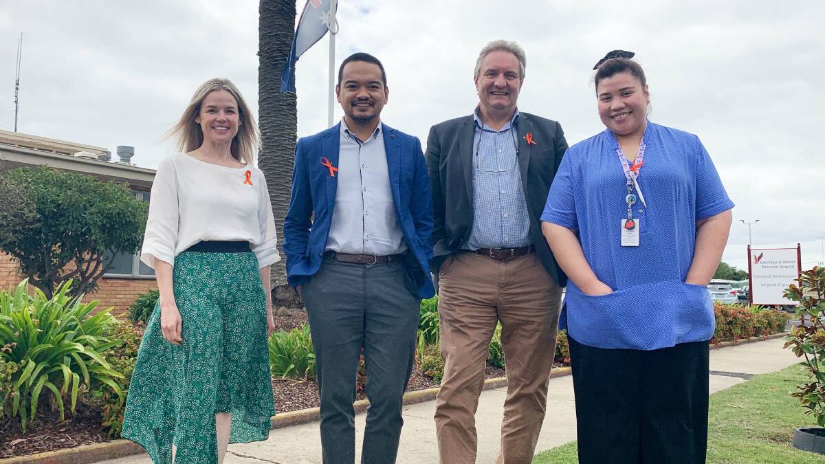 INCLUSIVE: Chief People Officer Claire Woods, Joseph Bermudo, Andrew Saunders and Katrina Tanalgo celebrated Harmony Week. Picture: CONTRIBUTED