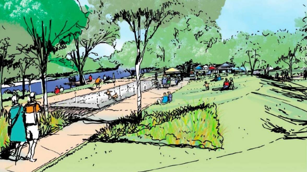 ARTIST IMPRESSION: Horsham Rural City Council has provided this artists' impression of what the riverfront could look like. Picture: CONTRIBUTED