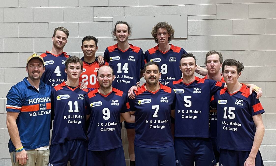 FOURTH PLACE: The Wimmera Volleyball Association Mens Division 1 team after the tournament. Picture: ALEX BLAIN