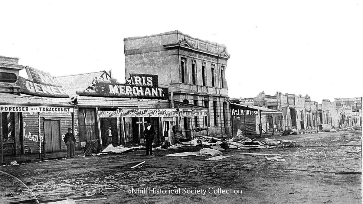 HISTORY: The Wimmera's history with tornados even dates back to 1897, with the damage in Nhill seen here. Picture: NHILL HISTORICAL SOCIETY.