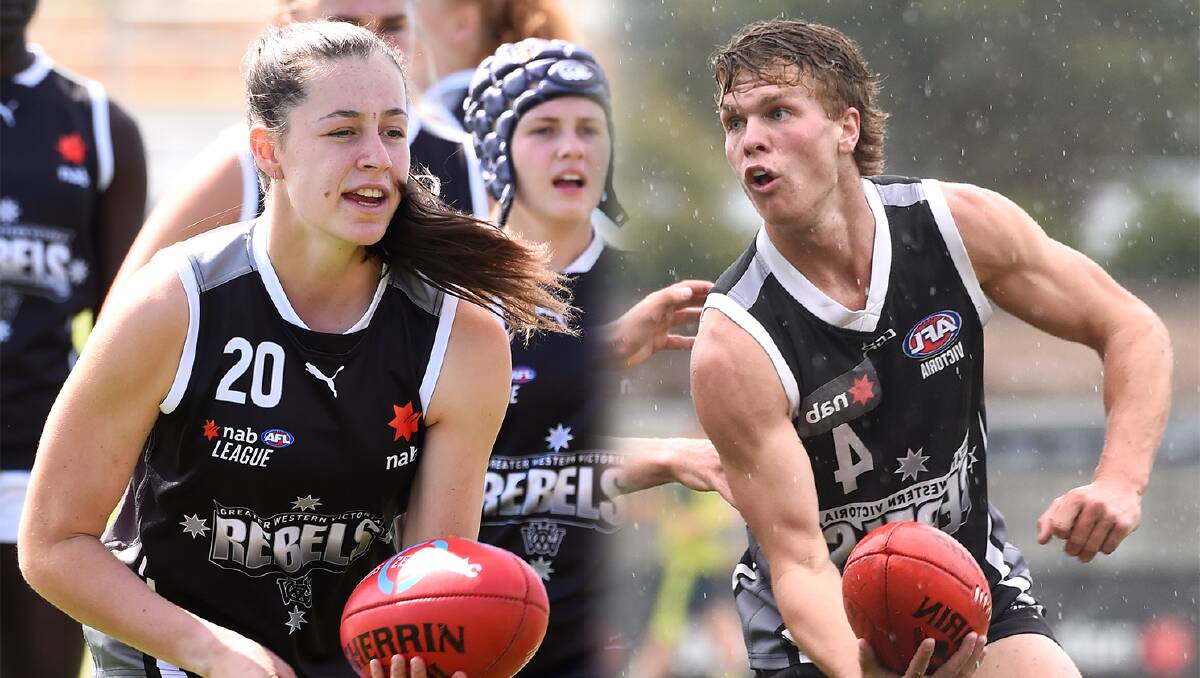DYNAMIC DUO: Ella Friend and Ben Hobbs are two of the most promising footballers to come out of the Wimmera in recent years. Pictures: ADAM TRAFFORD