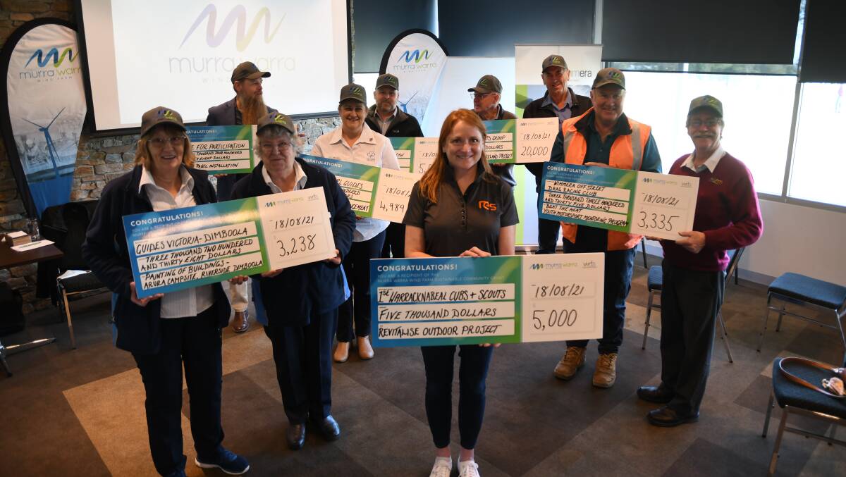 WINNING SMILES: The happy faces of the recipients of the Murra Warra Wind Farm Sustainable Community grants. Picture: ALEX BLAIN