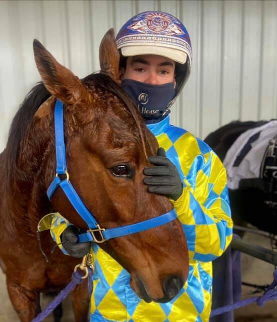 DRIVING DOUBLE: Ryan Sanderson and Vanquish Stride following their win at Horsham on Monday.