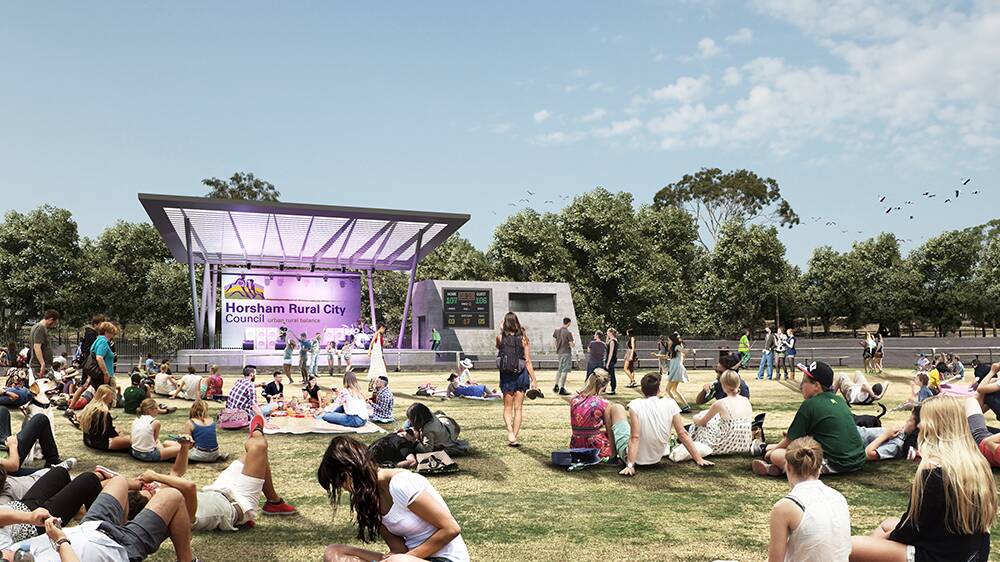 TOURISM: City Oval events stage concept design. Picture: CONTRIBUTED