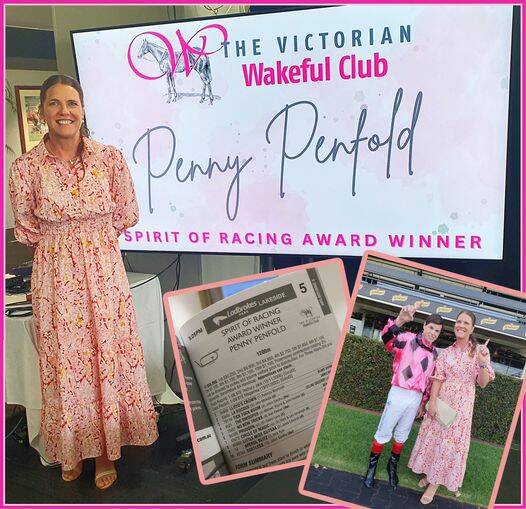 Penny Penfold awarded the Spirit of Racing Award. Picture supplied