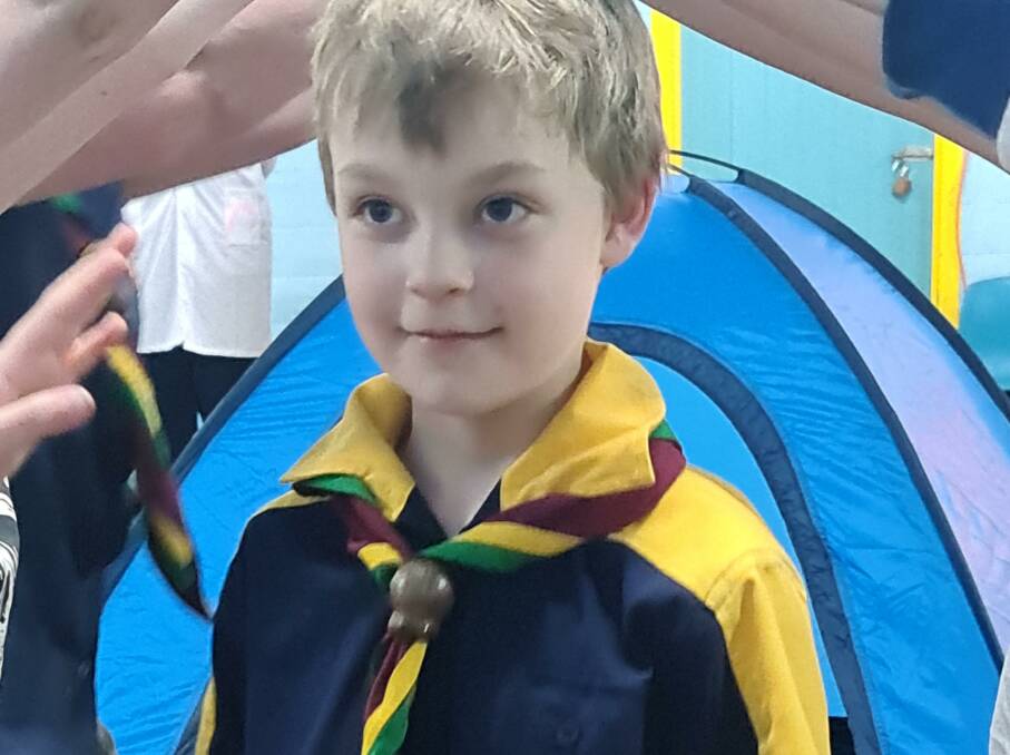 Leyton Hay was promoted to Cub Scout at the Horsham Scout meeting on September 14. Picture by Sheryl Lowe