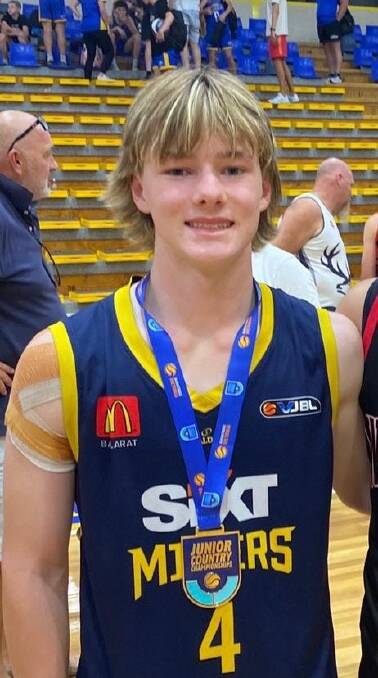  Horsham junior Levi Munyard won the under-18 boys division one Junior Country Championships with the Ballarat Miners. Picture supplied 
