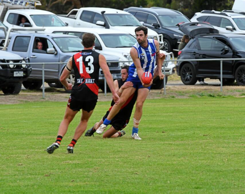 Michael Close returns for Harrow Balmoral in round seven of the HDFNL on Saturday, May 25. Picture by John Hall