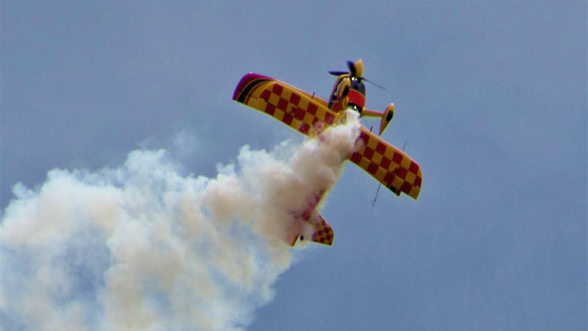 Paul Bennet doing aerobatics in his Wolf Pitts Pro. Picture supplied.