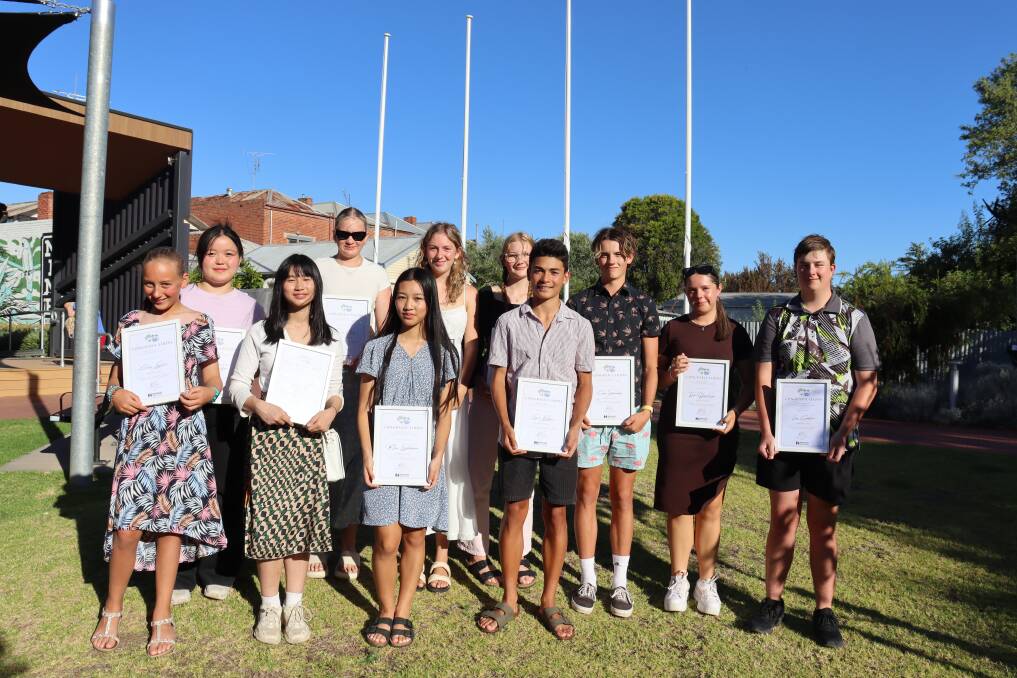 The Hindmarsh Shire Council's 2024 youth councillors on February 9. Picture supplied
