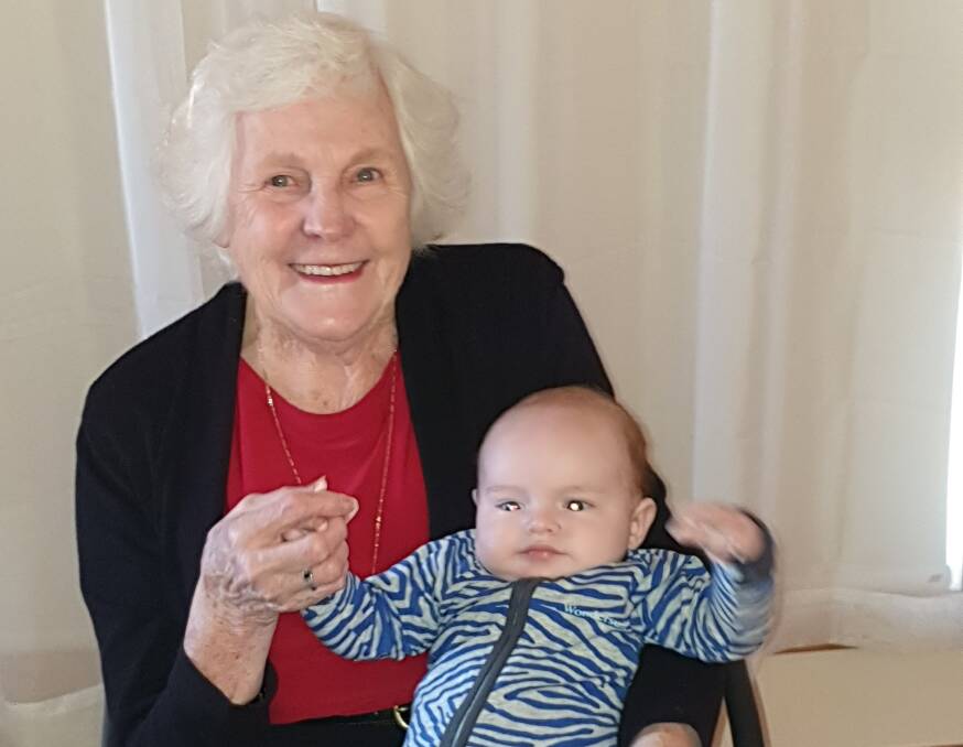 LOVING COMMUNITY: Horsham resident Margaret Maynard with her great great grandson Lewis Penny. Picture: SUPPLIED