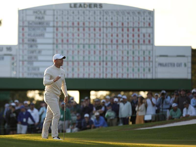 Rory McIlroy is a long way off the pace, but still believes he has a chance to win the Masters. (AP PHOTO)