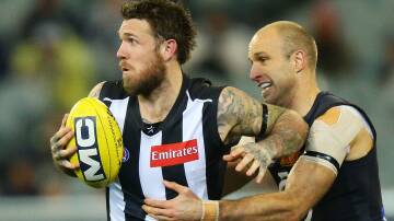 Brownlow medallist and Premiership player Dane Swan (left) will Play for the Ararat Eagles on Saturday, April 27. File picture