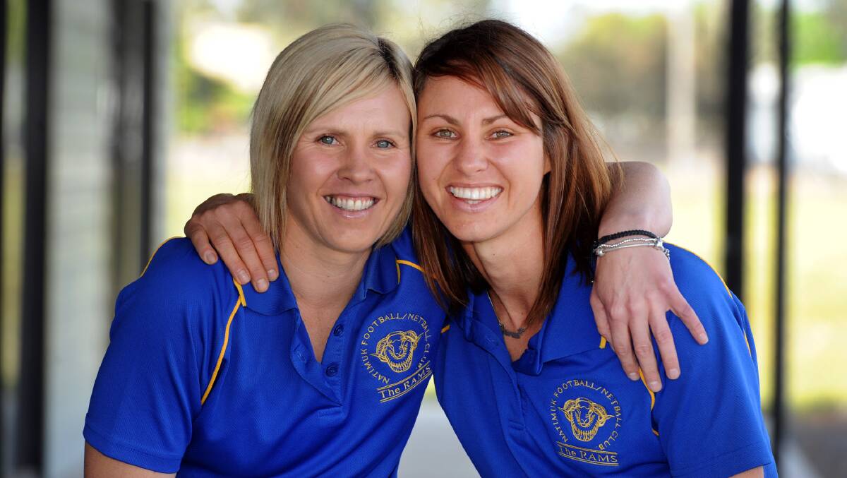 SISTER ACT: Natimuk United sisters Cheryl Sudholz and Michelle Trigg hope Saturday is the day they finally play in an A Grade premiership for the Ewes. Picture: PAUL CARRACHER