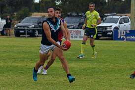 Scott Carey playing for the Swifts in round one of the 2024 HDFNL. Picture by Ben Fraser